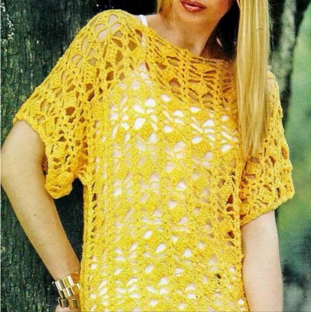 Brand-New Cato Crochet Blouse
